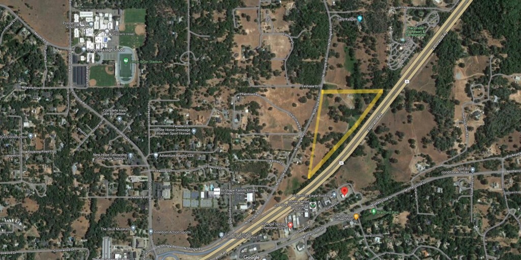 Shingle Spring Proposed Facility Location, Google Maps Dec 23